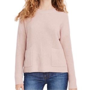 NWT Pink Madewell Pocket Sweater Large